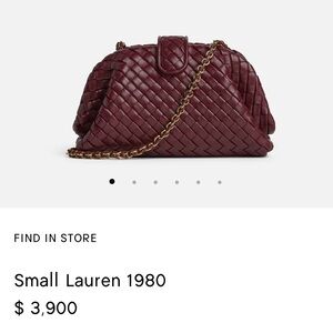 Bottega Veneta Small Lauren 1980 Bag with Chain in Burgundy / Barolo